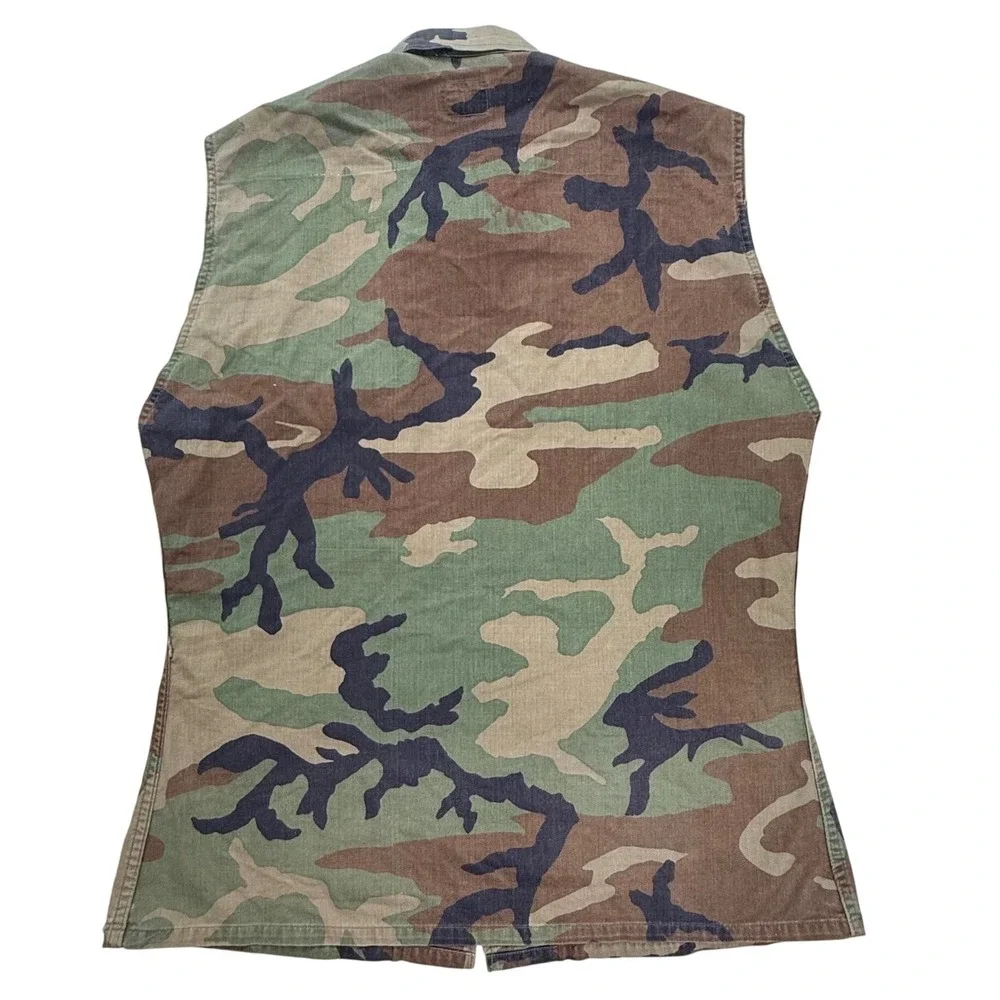 Vintage‎ US Army Woodland Camouflage Combat Vest Modified Medium Regular 80s 90s